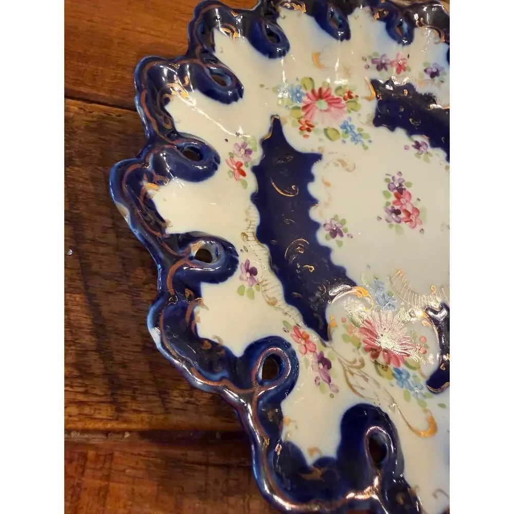 Antique Nippon Style Hand Painted Porcelain Dish Unmarked